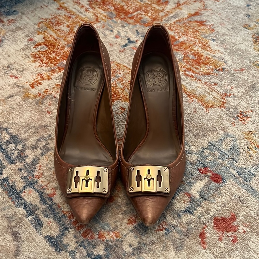Brown Tory Burch Pumps